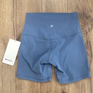 NWT Lululemon Align High Rise Shorts 6" Size 4 In Washed Denim